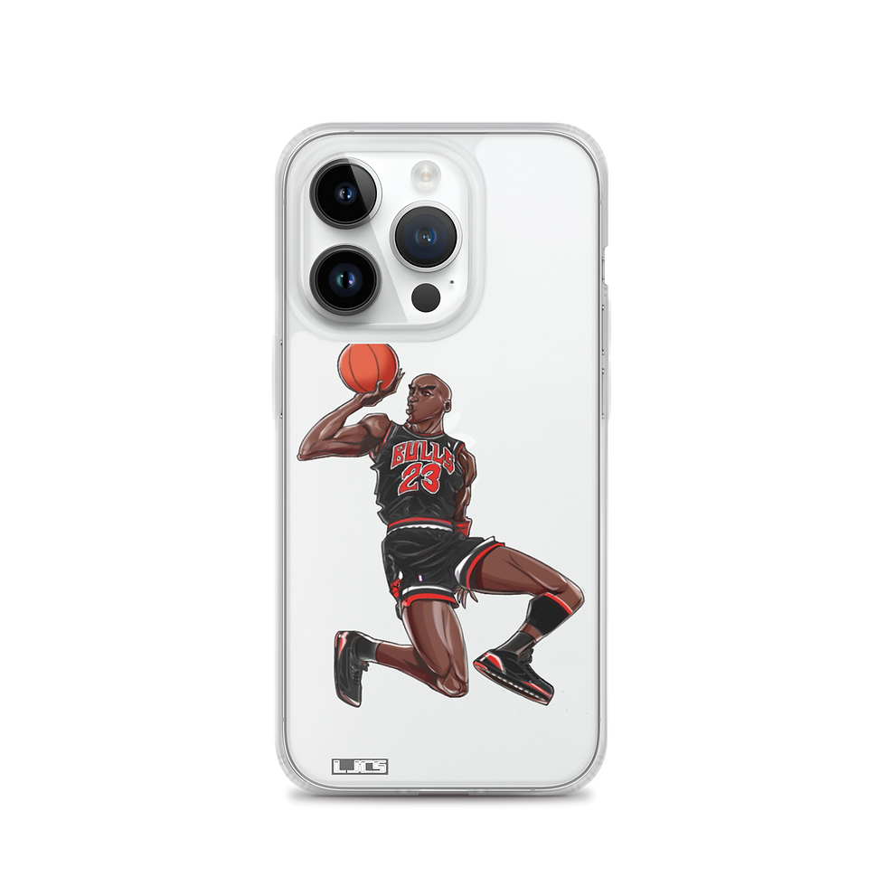 Thumbnail: Michael J. Jordan (Chicago Bulls Champion Edition Black Jersey) iPhone Case