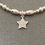 Thumbnail: Sterling Silver Beaded Sparkly Star Charm Bracelet