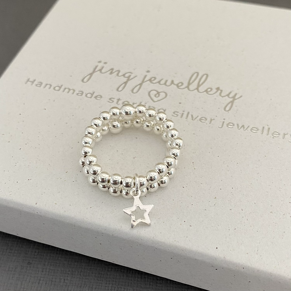 Thumbnail: Star charm ring set 