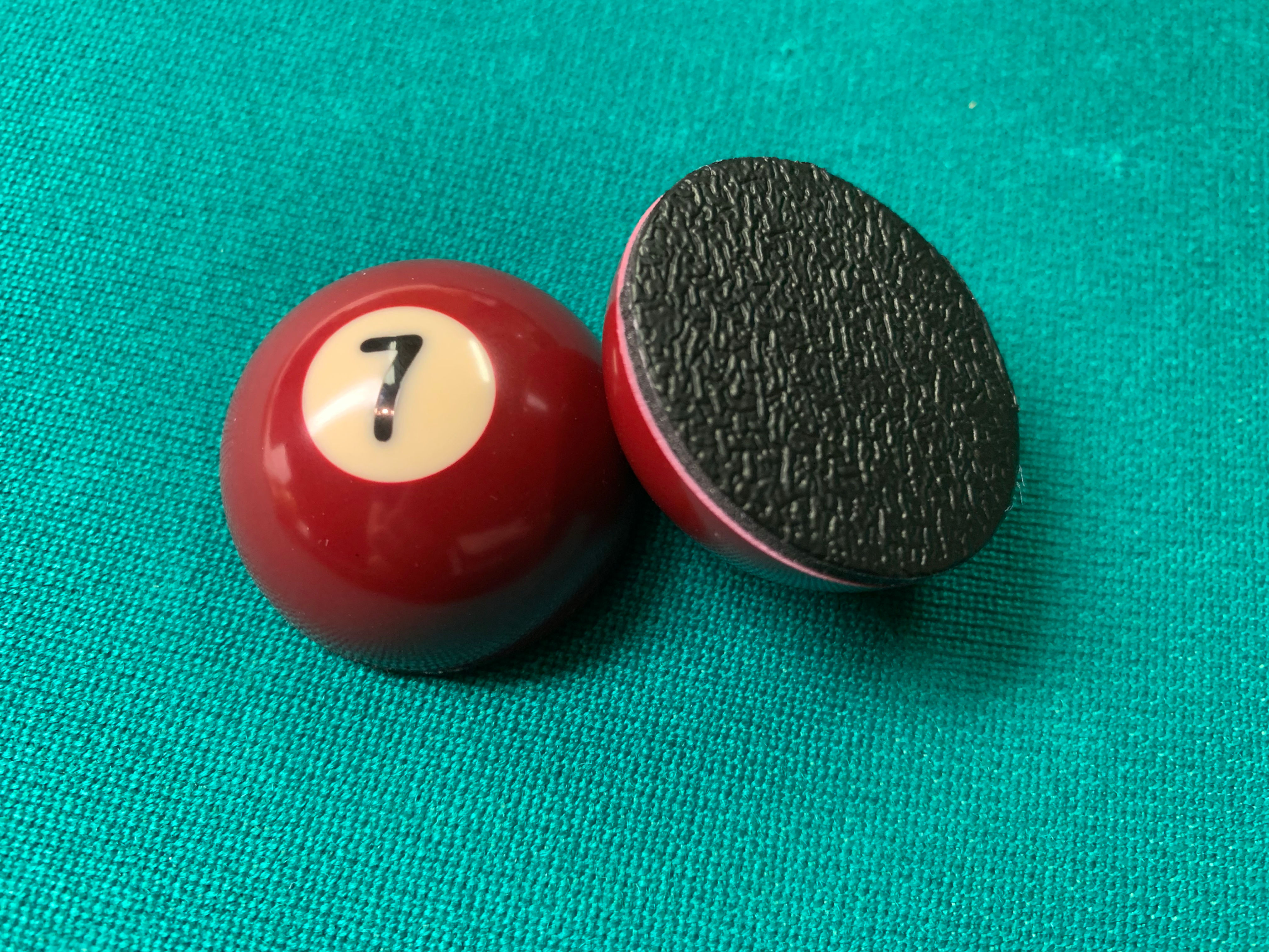 Pocket Marker (7 ball) - Small half ball (1.5")  with rubber base