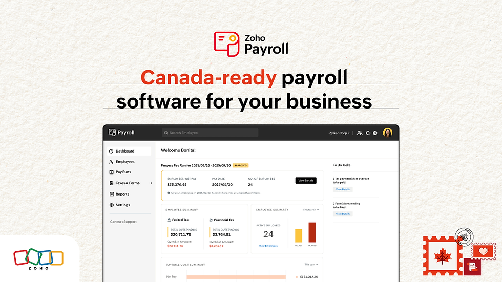 Zoho Payroll - Canada Edition - New Release