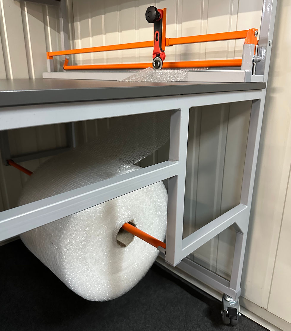 Miniatura: Duży stół mobilny do pakowania rolet zewnętrznych dłużyc 275x120cm