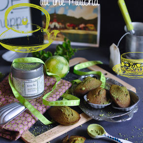 Madeleine au thé Matcha et citron vert