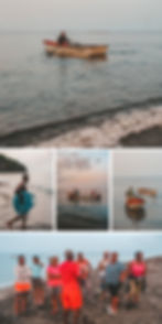 Lever de soleil sur la plage du Carbet en Martinique, pêche traditionnelle