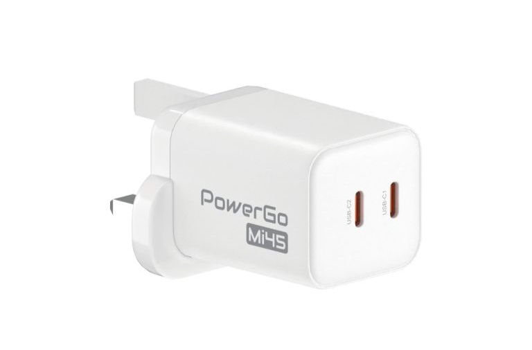 Elementz PowerGo Mi45 PD-Mi45 45W GaN 2-Port 2C 充電器 (QC3.0/白)