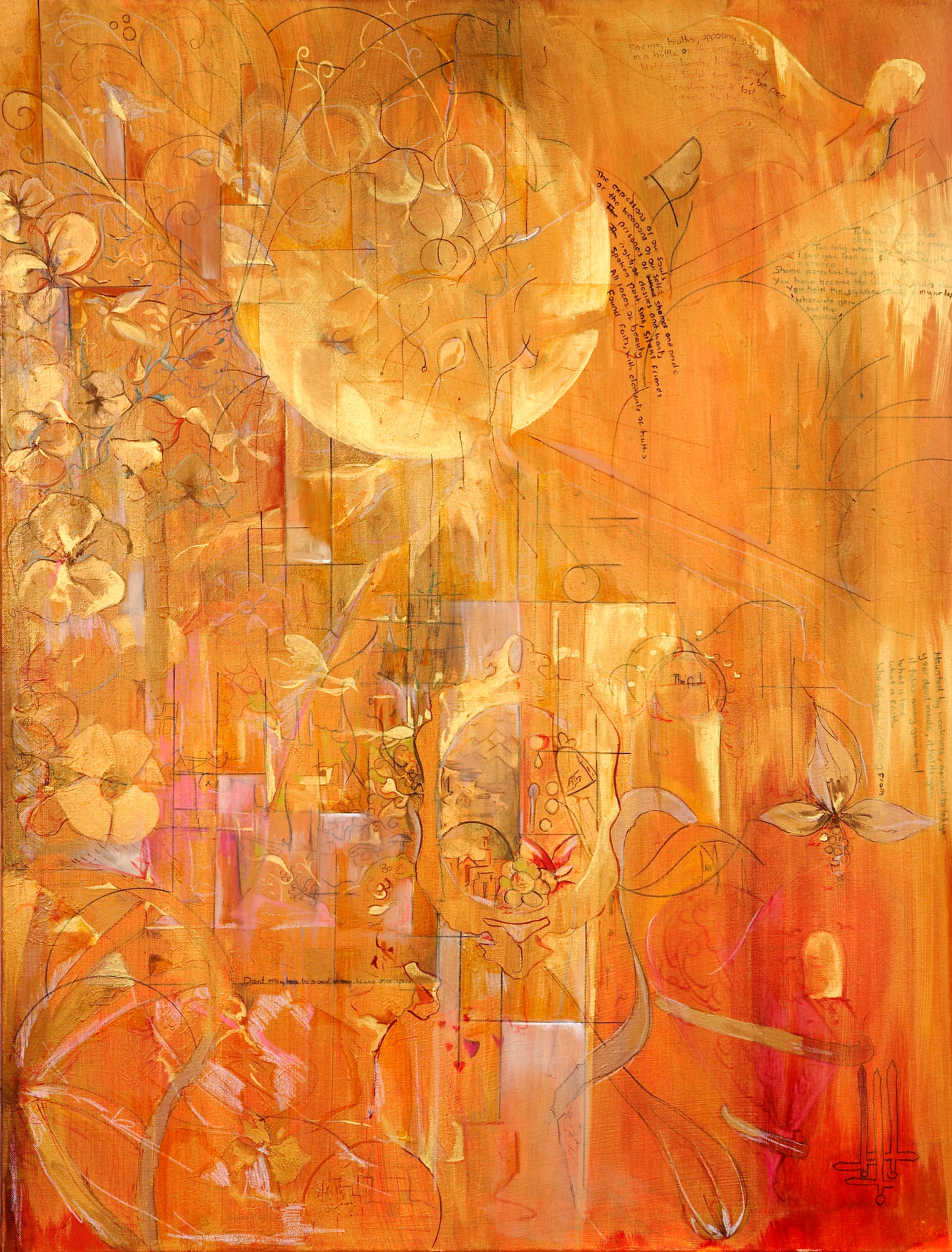 Truth of Our Hearts Original Art Piece Canvas by British Artist Rober Paul