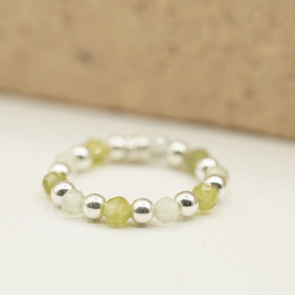 Miniature : Ring Green Silver