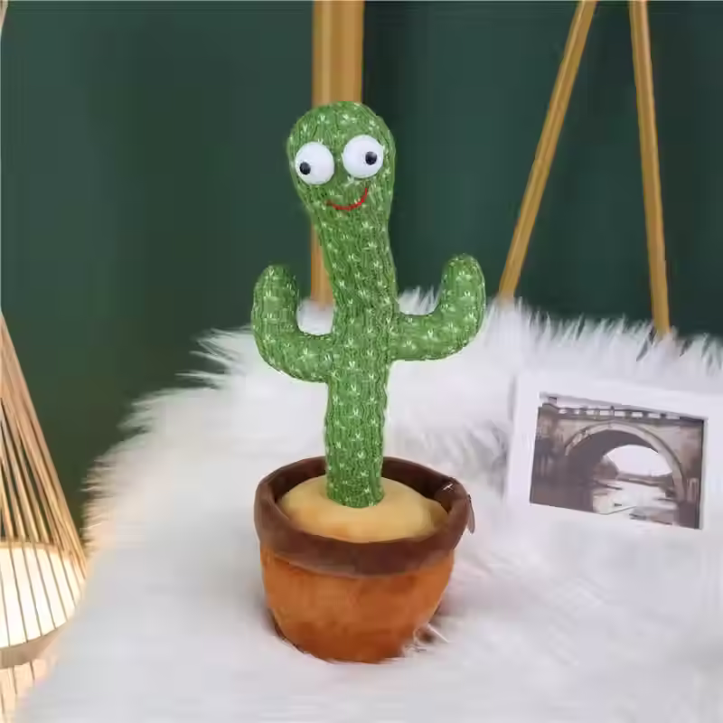 New dancing cactus plush electric toy can sing and repeat imitation learning to