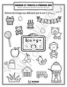 Cherche et trouve NB - Identification phonème initial - Son -g-