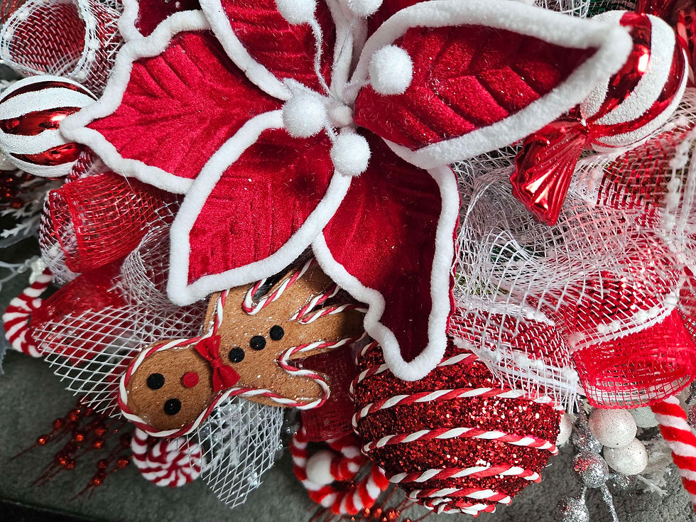 Thumbnail: Gingerbread  Candy Cane Tree Topper