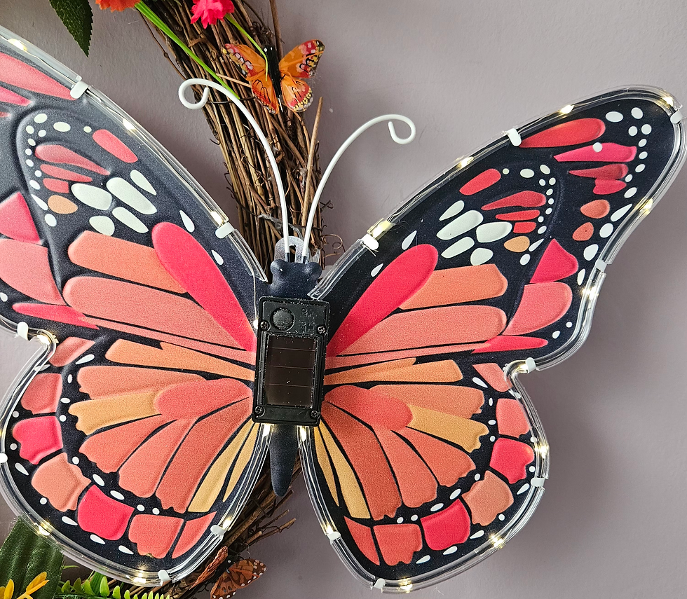Thumbnail: Solar Light Butterfly Wreath