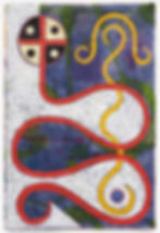 Fortune's Fairy #11 (Garden Labyrinth), 2025, acrylic on linen studio rag, 11 3/4h x 7 3/4w in