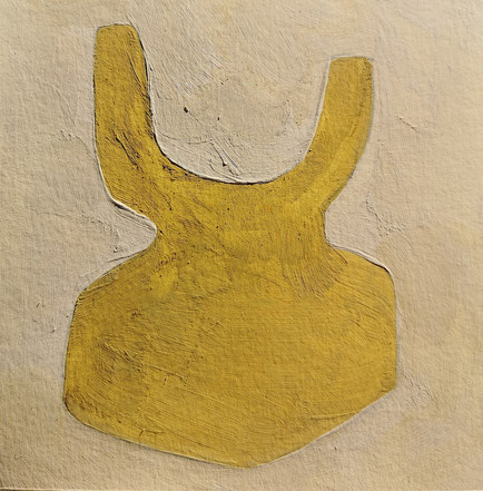 Le jardin fertile 135, 2021, huile sur papier, 11x11 cm