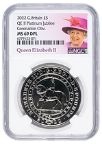NGC MS69DPL 2022 イギリス £5 Commonwealth 2022 £5 Great Britain Platinum Jubilee NGC MS69 DPL Queen