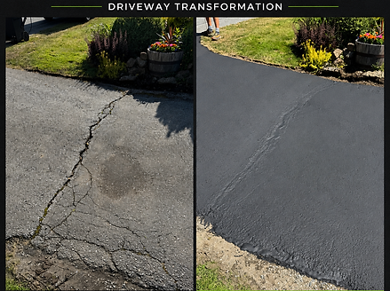 Driveway seal coated and crack sealed in Mission BC