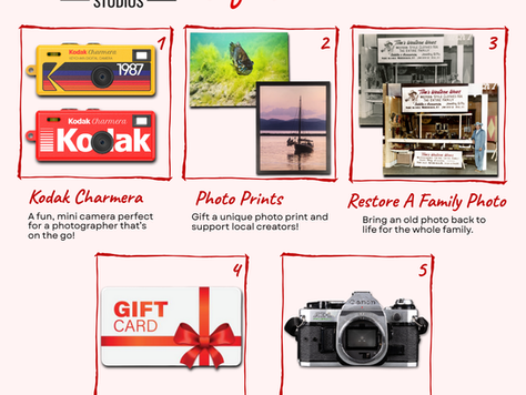 Photo of the 5 suggested gifts from the Light & Lens Studios 2025 Gift Guide.