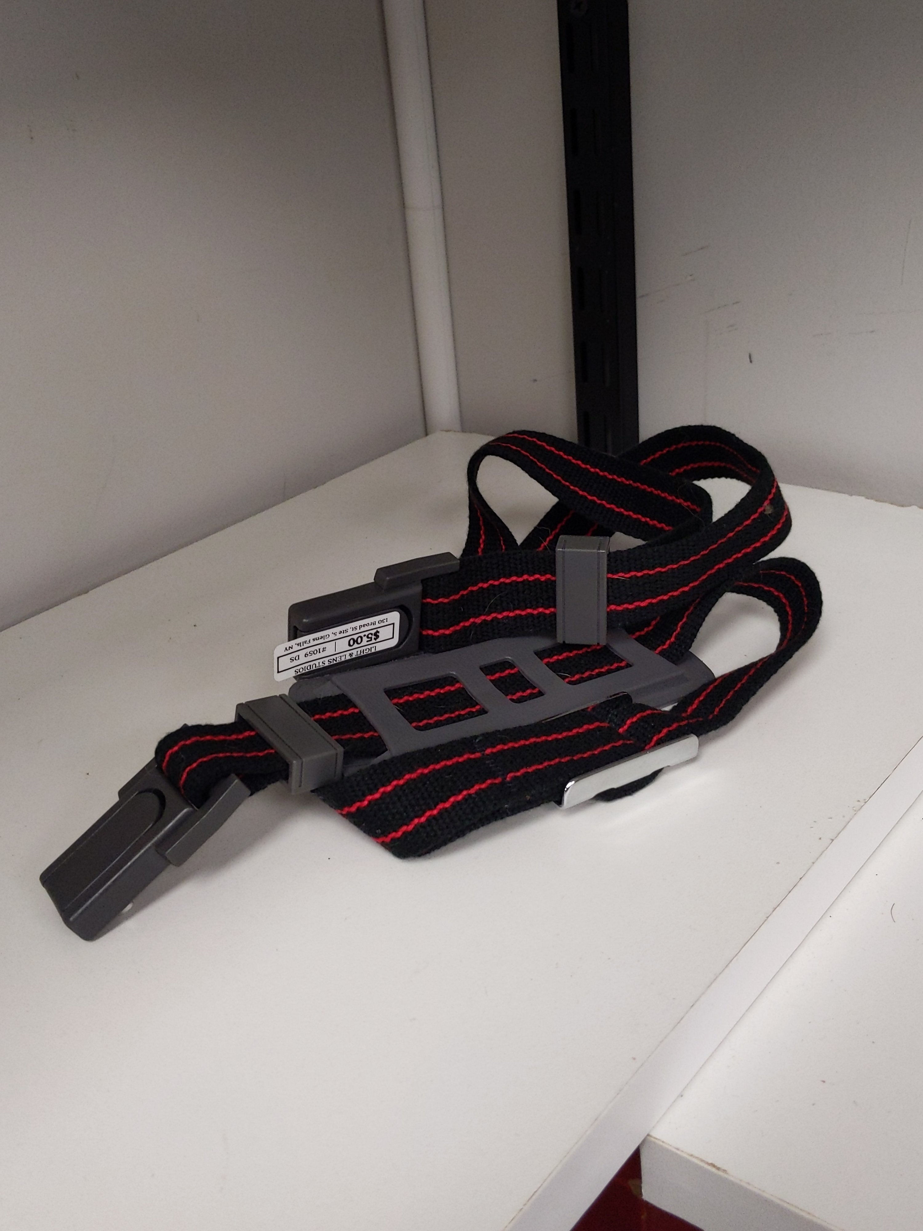Unbranded Video Camera Strap (Black w/ Red Stripes). #1059
