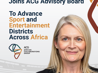 Invest Africa CEO, UK Government Africa Investor Group Member and Former PwC UK Africa Leader Chantelé Carrington joins ACG Advisory Board to Advance Sport and Entertainment Districts Across Africa