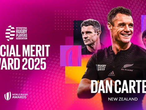 All Black Great Dan Carter honoured with International Rugby Players Association Special Merit Award