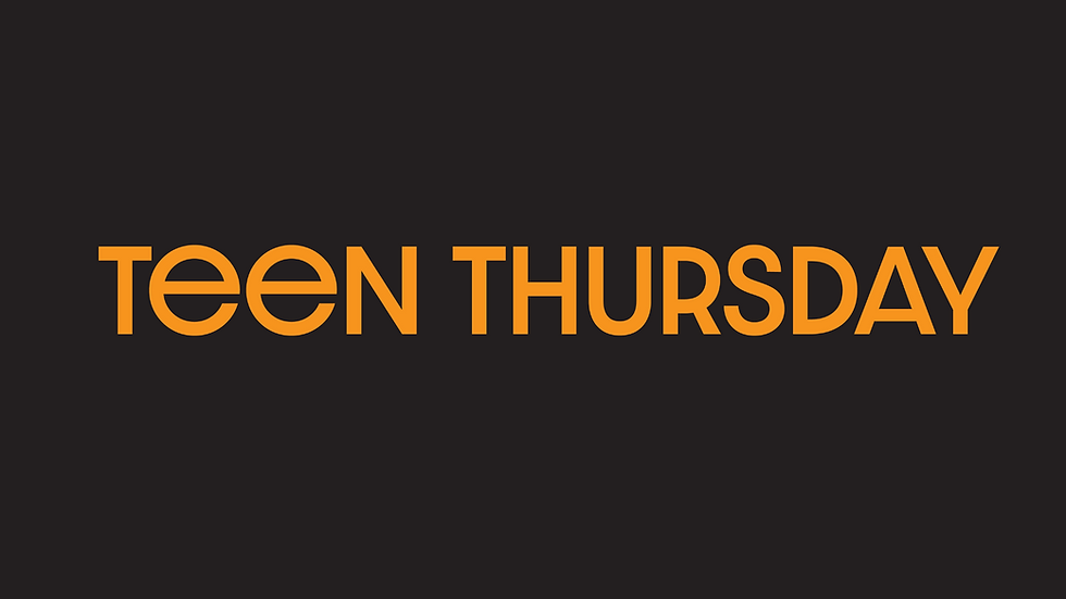 The words Teen Thursday