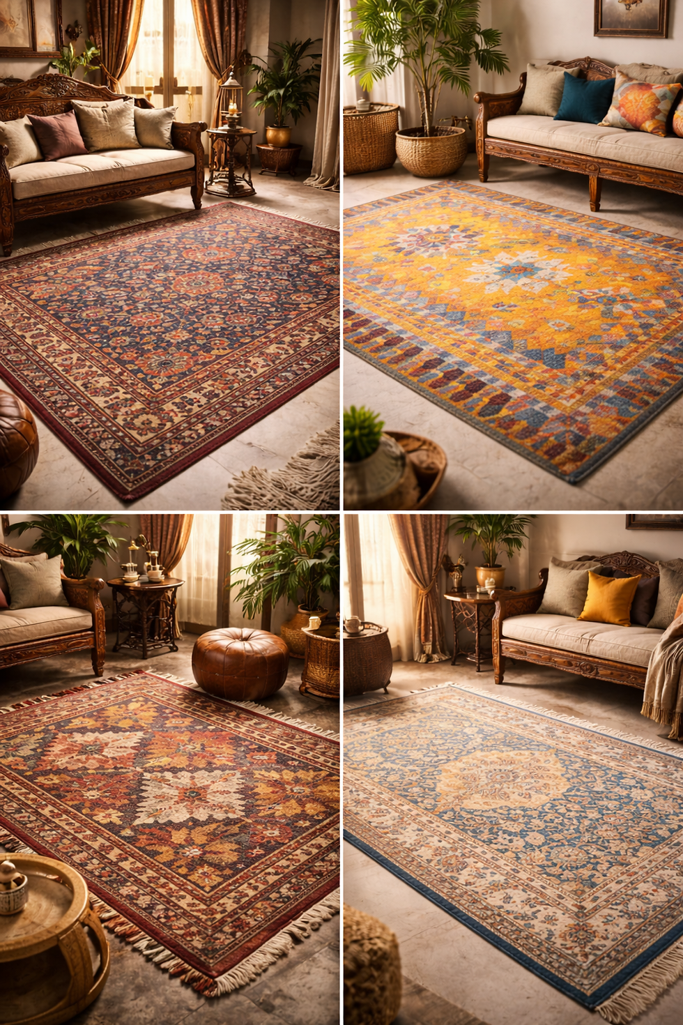 Handmade carpet supplier India showcasing multiple rug styles for overseas buyers
Indian carpet manufacturer offering custom rugs for retailers and importers
Bulk rug supplier from India displaying traditional and modern carpet collections
India based rug exporter for wholesale and private label programs
