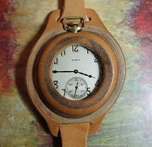 Elgin - 12 Size Pocket Watch converted into a World War 1 wristwatch - 14K Gold Filled Open Face case with a 17 Jewel Double Roller Movement - (circa 1915)