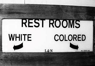 Jim Crow sign - Rest Rooms (White and Colored)