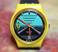 Swatch - Yellow Case - Navigation Themed Dial - 7324-P - Swiss Made - 646 - (circa late 1980s)