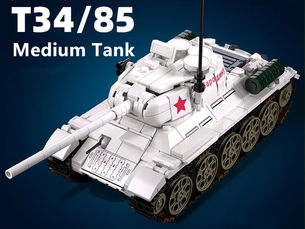Top 10! 518PCS Soviet Union WW2 Military T34-85 Medium Tank Model Bricks Soldier Figures Building...