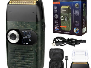 Best Deals! Kemei 2 in 1 Rechargeable Electric Shaver LCD Display Portable Cordless Men Reciproca...