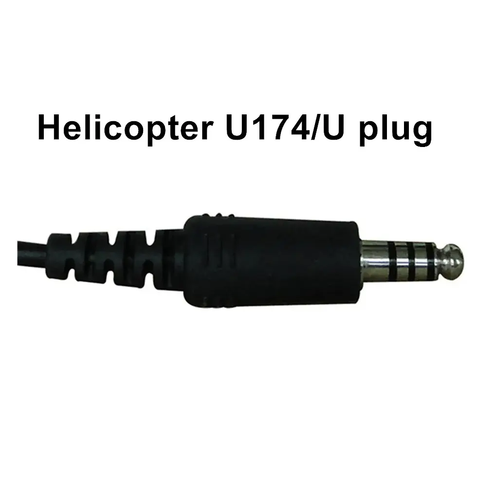 Thumbnail: UFQ P2 Black Colour Aviation Headset Aviation Headphones Passive Noise