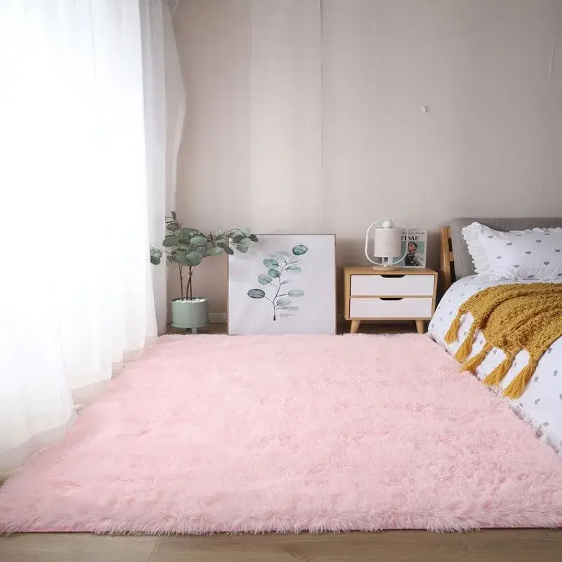 Miniature : Pink kids carpet for girls’ rooms . fluffy, soft. Suitable for living rooms