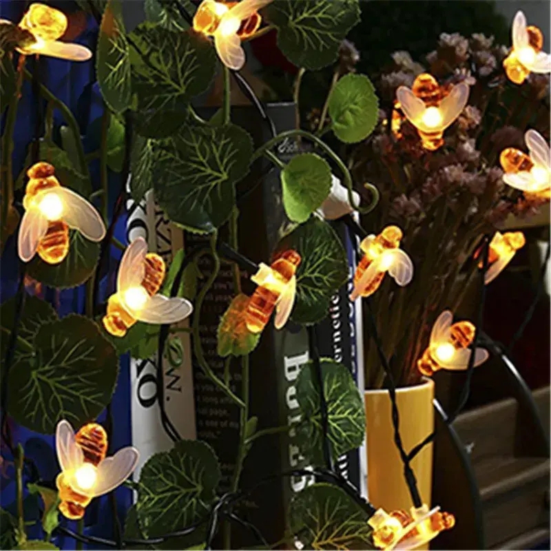 Miniatura: Solar Honey Bee LED String Lights - Garden/Fence Decor