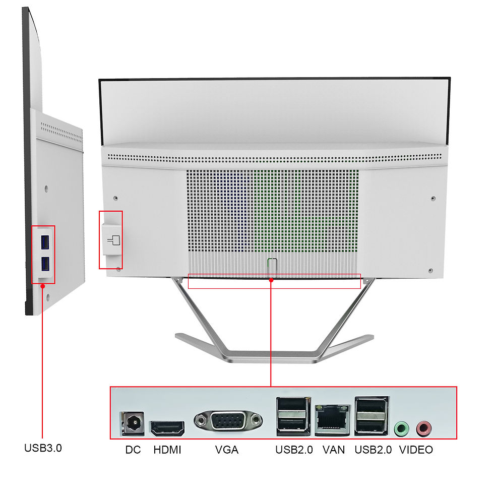 Miniatura: PC tout-en-un, écran incurvé 27 pouces, ordinateur de bureau, CPU Core I3/I5/I7