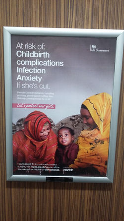 Advertisment at King's Cross station in 