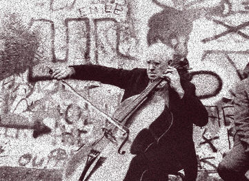 Rostropovich plays Bach for a united Berlin