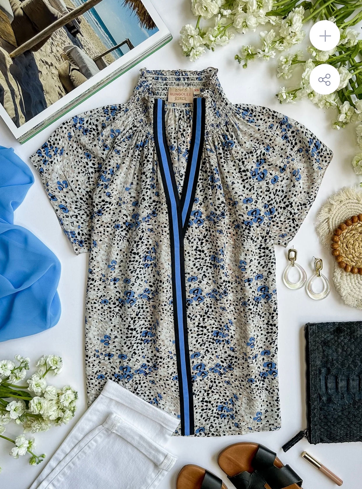 Mocha Poppy Aspen Blouse