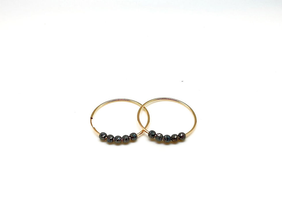 Tuxedo Hoop Earrings