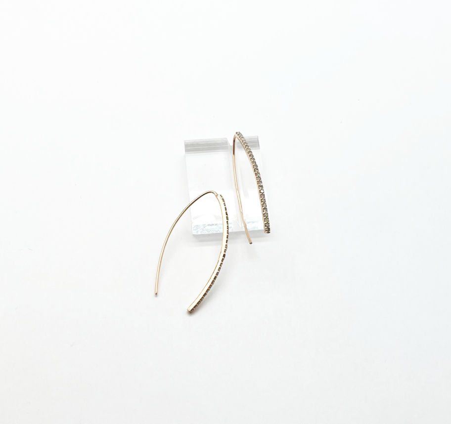 Gold and Diamond Drop Earrings