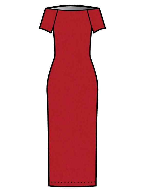 Thumbnail: Gizzelle Wiggle Dress - Lipstick