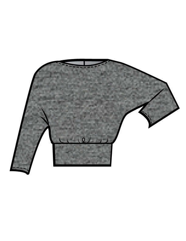 Thumbnail: Foxxy Dolman Top - Heather Grey