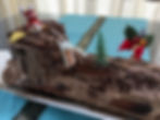 Christmas log cake