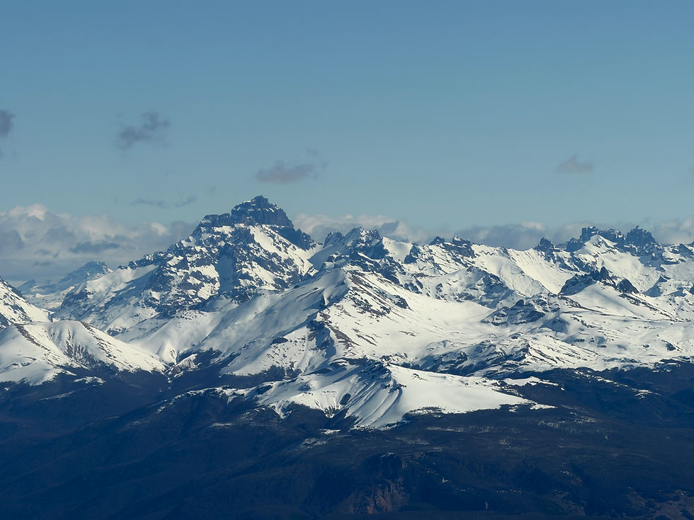 Views of Cerro Castillo on our flight in