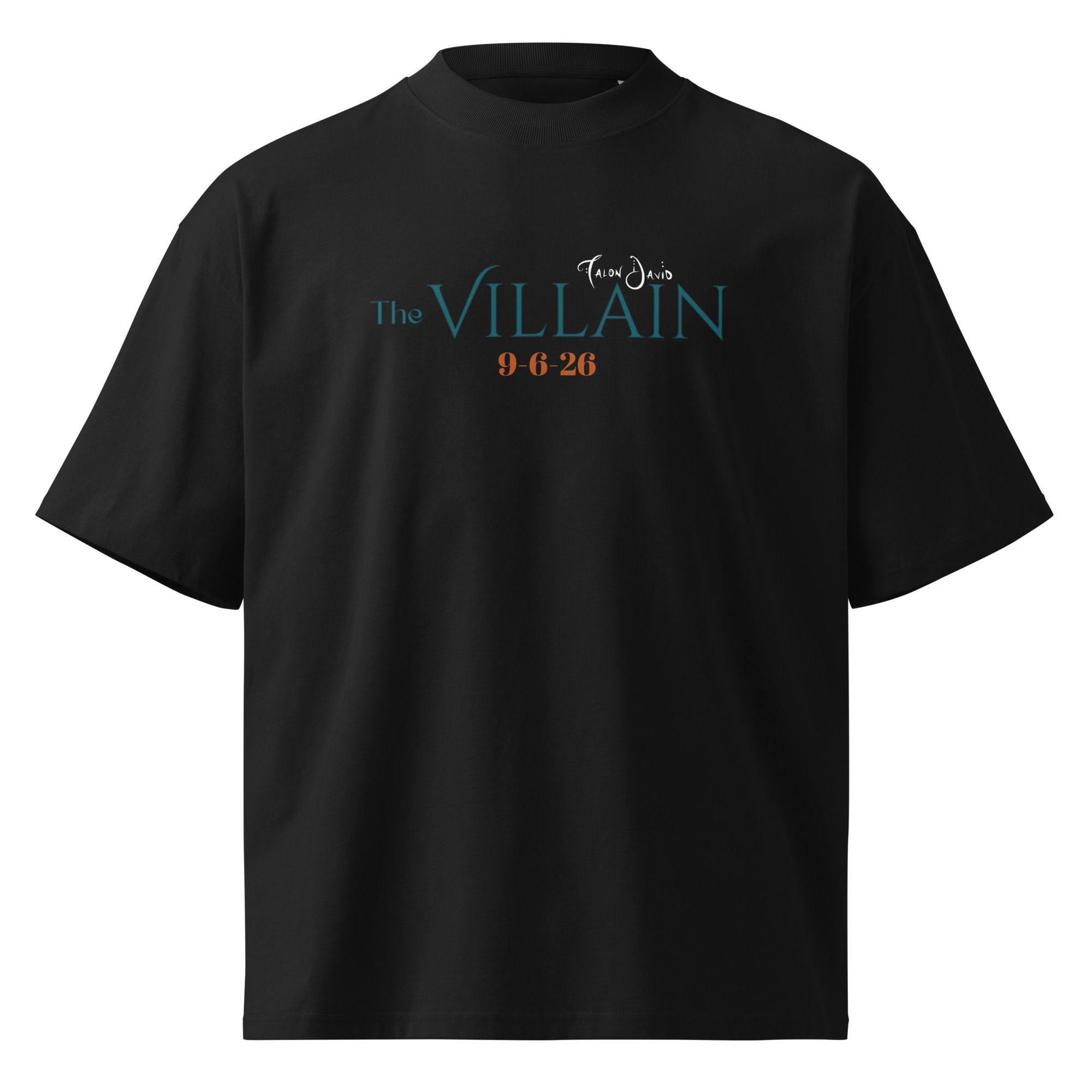 Unisex organic oversized high neck t-shirt