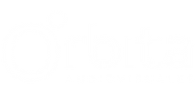 audiovisuales órbita logo blanco
