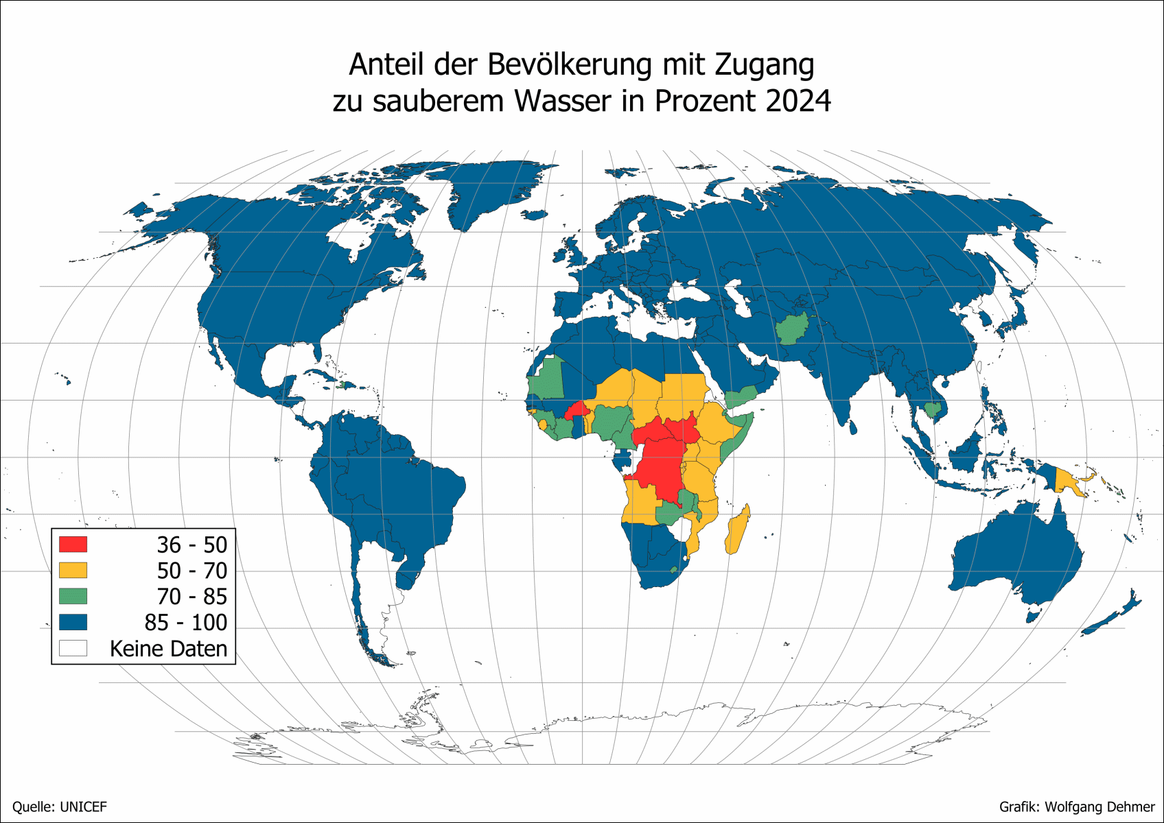 Zugang zu sauberem Trinkwasser 2024