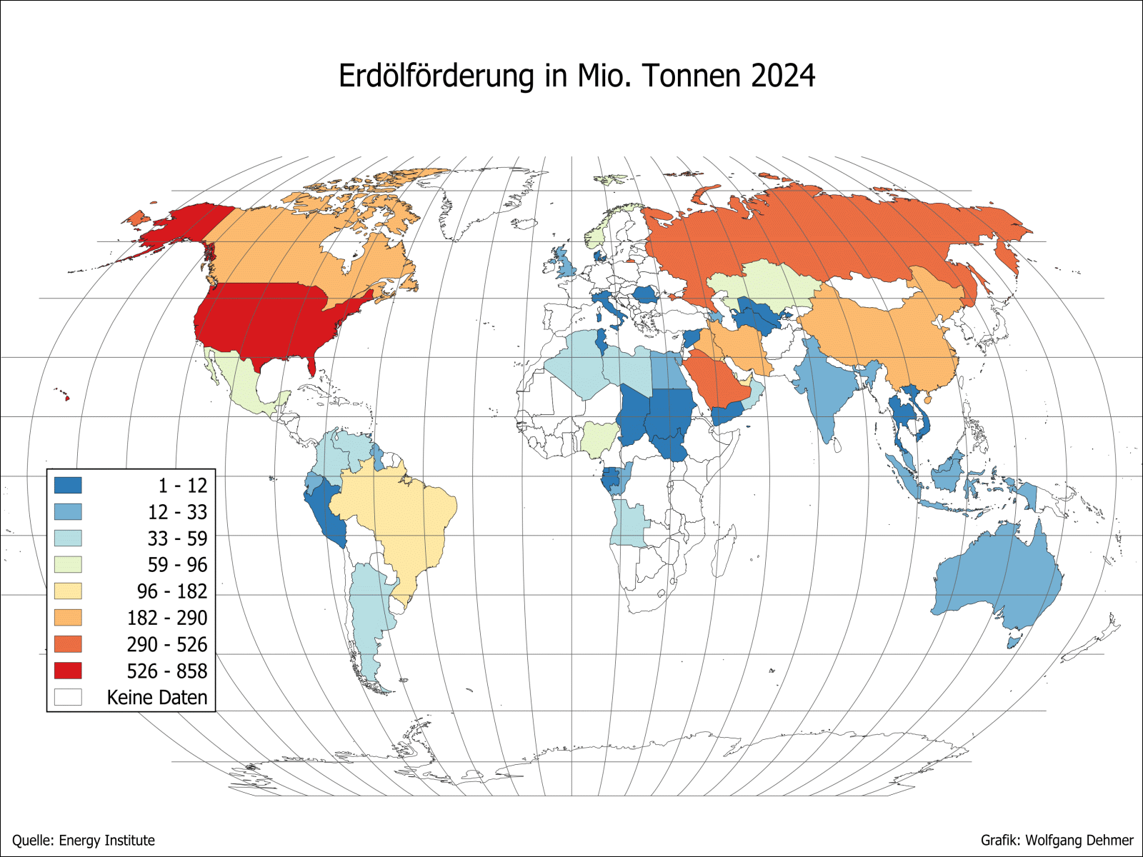 Erdölförderung 2024