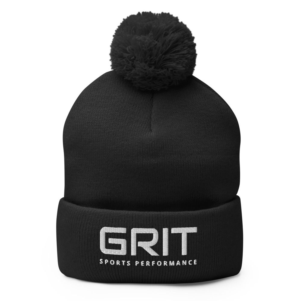 GRIT Logo Pom-Pom Beanie