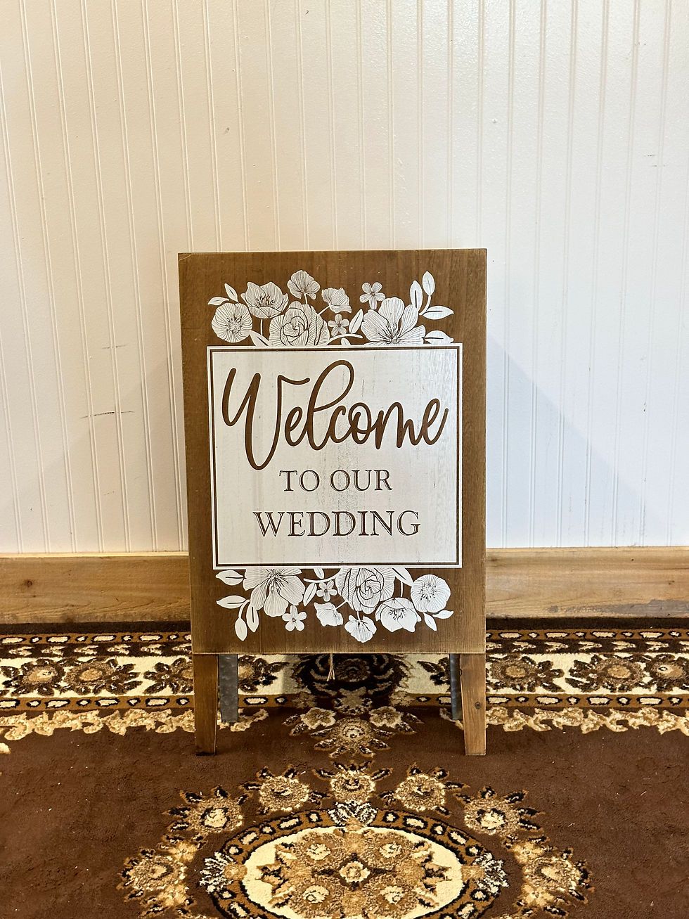 "Welcome To Our Wedding" Stand-up Sign