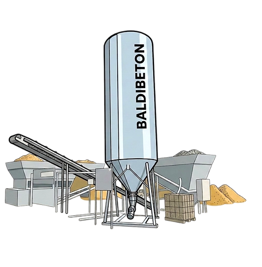 Baldi Béton à Baud (56) : distributeur automatique de béton en libre-service pour particuliers et professionnels du Morbihan. Disponible 7j/7, rapide et économique.